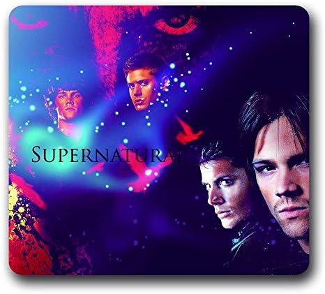 Supernatural Sam Dean Winchester Non-Slip Mouse Pad,Jensen Ackles Jared Padalecki 10"*9" Water Resistant Rubber