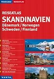 Reiseatlas Skandinavien / D&auml;nemark / Schweden / Finnland / Europa 1:800.000: D&auml;nemark 1 : 300 000 - Norwegen 1 : 300 000 / 1 : 950 000 - Schweden 1 : .. - 000 - Mit Stadtpl&auml;nen - Register, Reise-Service - -