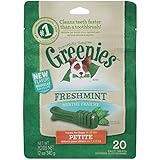 GREENIES Freshmint Dental Chews Petite Treats for Dogs - 12 oz.