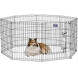 MidWest Exercise Pen with Door, 30-Inch, Black