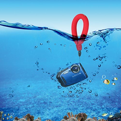 Mixbrix® Waterproof Camera Float (2-pack red) Floating Camera Wrist Strap for Your Underwater Camera - Compatible with GoPro, Panasonic Lumix, Nikon COOLPIX AW110, Canon PowerShot D20, Fujifilm FinePix, Olympus Tough, Marine Binoculars, Camcorders Float the Case Around Your Wrist and Save Your Device from Sinking - 1 Year Warranty