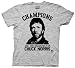 Chuck Norris Champions For Breakfast Gray T-shirt Tee