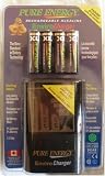 Pure Energy 1.5 Volt AA Rechargeable Alkaline Batteries & Recharger Pack