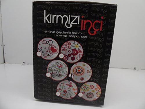 3 Pieces Tea Kettle Set-Family Size,Enamel,Stove Top,Fourth One