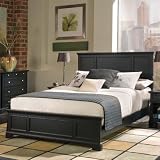 Home Styles Bedford Queen Panel Bed in Ebony Finish