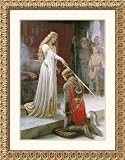 The Accolade Framed Art Print by Edmund Blair Leighton, Image size: 17.50"" x 24.75""