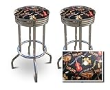 2 Jazz Instruments Music Themed Specialty / Custom Barstools Set