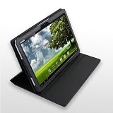 Asus Eee Pad Transformer Rotating Case Cover (TF101) (Black) Android Tablet Wi-fi That Rotates and Turns Into a Multi-Angle Stand. Two Cases in One By Aurum (TM) FREE STYLUS