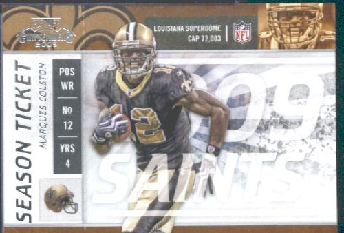 2009 Playoff Contenders Football Card # 62 Marques Colston New Orleans Saints Mint Condition NFL Card- Shipped In Protective ScrewDown Display Case!