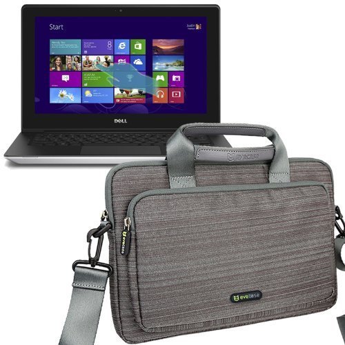 Evecase Suit Fabric Multi-functional Neoprene Briefcase Case Tote Bag for Dell Inspiron 11 3000 i3147-3750sLV / i3137-5003sLV, 3751sLV 11.6-Inch 2 in 1 Convertible Touchscreen Laptop Ulrtabook (Gray) Evecase Suit Fabric Multi-functional Neoprene Briefcase Case Tote Bag for Dell Inspiron 11 3000 i3147-3750sLV / i3137-5003sLV, 3751sLV 11.6-Inch 2 in 1 Convertible Touchscreen Laptop Ulrtabook (Gray)