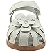 Orgrimmar Girls Sandals Genuine Leather Soft Flower Princess Flat Shoes Girl Summer Sandals Closed Toe Shoes(5 M US Toddler,White)