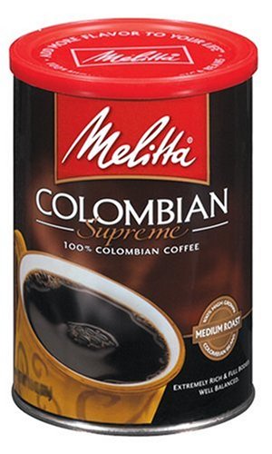 Melitta 100% Colombian Supreme Ground Coffee, 23-Ounce Cans (Pack of 2)