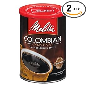 Melitta 100% Colombian Supreme Ground Coffee, 23-Ounce Cans (Pack of 2)