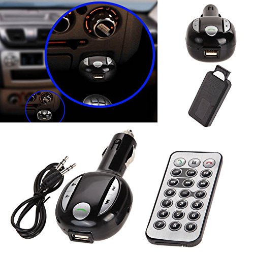 Oenbopo New Car Kit Handsfree Wireless Bluetooth FM Transmitter MP3 Player USB SD LCD Remote (BT300)