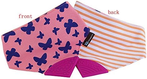 HPYP 1PCS Soft Cotton Baby Bandana Bibs - Neckerchew Classic Chic Teething Bib- Best for Teething &amp; Drooling (butterfly)