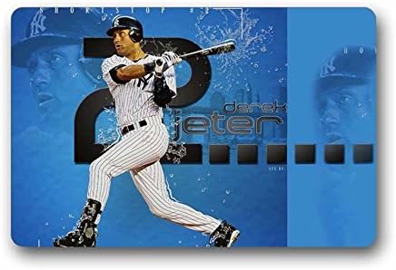 Custom Derek Jeter New York Yankees Doormat Indoor/Outdoor Floor Mat DoorMat Bathroom Doormat Rug Size 23.6(L) x 15.7(W)