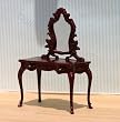 Dollhouse Miniature Mahogany Ladies Vanity