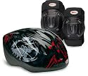 Bell Child Boy's Bicycle Helmet, Knee Pads, and Elbow Pads Value Pack (Black Scorpion)
