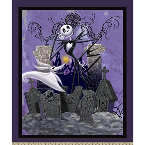Springs Creative Products Group Disney Nightmare Before Christmas Panel Fabric, 43 by 44-Inch Wide, Purple