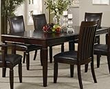 Dining Table with Extension Leaf in Warm Walnut Finish