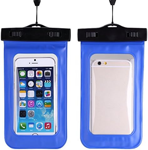 Universal Waterproof Case Pouch Dry Bag for Apple Iphone 6s/6s plus/6 Plus/6/5s/5/5c, Samsung Galaxy S6 Edge Plus/s6 edge/s6/s5/s4/note 5/4/3/2,HTC One, Lg G4 G3, Nexus 6, 5, Sony Xperia Z4, Z3,Nokia Lumia, Blackberry, Motorola,Fit All Versions Smart Phone up to 6.0" Diagonal (Blue)
