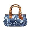 Coach Signature Denim Tonal C Zip Satchel