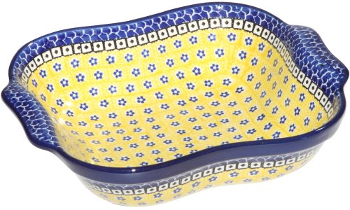 New Polish Pottery ARTISAN BAKER Boleslawiec CA Pattern 859 European Stoneware
