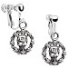 Star Spangled Love Skull Clip On Earrings