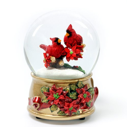 Christmas Cardinals Snow Globe