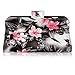 Cellularvilla Wallet Case For ZTE Speed N9130 (Boost Mobile) Pu Leather Wallet Card Flip Open Pocket Case Cover Pouch (Black Pink Flower)