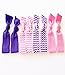 Ouchless, No Tug, No Crease Hair Ties 8 Pack, Size: Small Infant/toddler/junior, Color: Purple/pink Chevron Mix (Purple)
