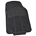 MotorTrend 100% Odorless Clean Rubber Car Floor Mat Set for Maximum Weather Protection (Matte Black) -Semi Custom Fit