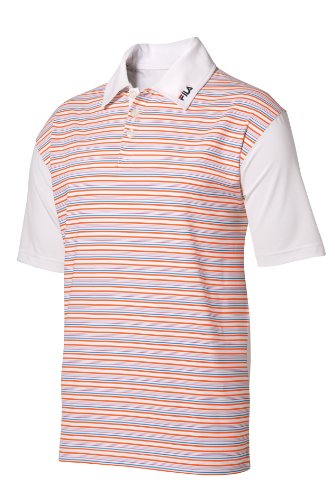 Fila Golf Cannes Striped Polo,White,XX-Large