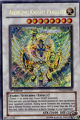 Yugioh TDGS-EN000 Avenging Knight Parshath Secret Rare Card [Toy]