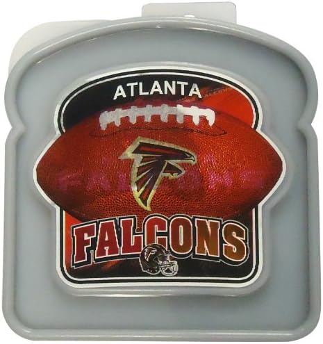 LaMi Products NFL Team Licensed BPA Free Anti Squish Sandwich Storage Box, Falcons