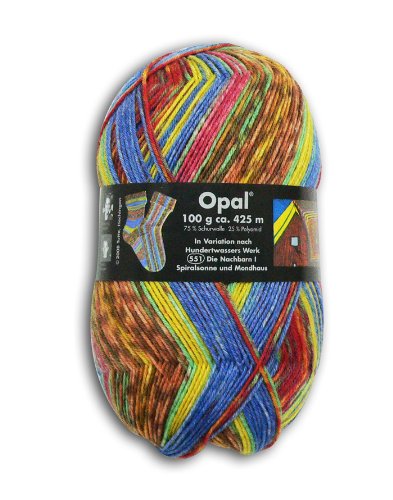 OPAL 靴下用毛糸 2100_Hundertwasser (フンデルトヴァッサー) 100g/玉, 425m