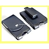 AGF Premium Black Leather Case with Belt Clip for Blackberry Torch 9800