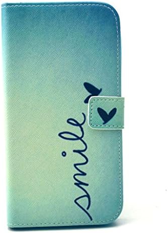 BLU Advance Case, Chinstyle BLU Advance 4.0 Case PU Leather Wallet Case Magnetic Closure Simple Graceful Smile Pattern Flip Cover