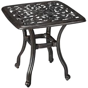Fiesta End Table, 22Hx21Wx22D, AGED BRONZE by 