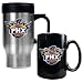 Phoenix Suns NBA Stainless Steel Travel Mug & Black Ceramic Mug Set - Primary Logo