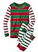 Faithtur Christmas Pajamas Unisex Adult Kid Family Xmas Pjs Set Stripe Pyjamas