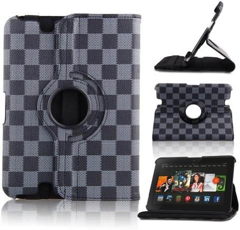 Ultra Slim Case 360 Rotating Magnetic Leather Case for 2013 Kindle Fire HD 7