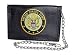 Black Tri-Folding Wallet w/ Chain - US Army