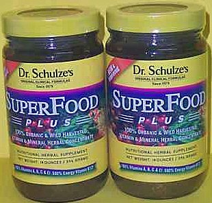 ***** 2 ~ 14oz Jars ***** Dr. Schulze's ORGANIC Superfood PLUS - GREEN Complete Energy Vitamin & Mineral Veggie Vegetable Greens Super Food Nutritional Meal Replacement Drink Powder - 40% Protein & NO FAT!