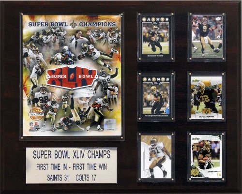 NFL New Orleans Saints Super Bowl XLIV 16-Inch Champions Plaque