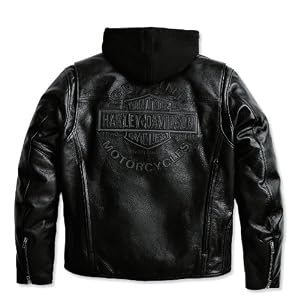 Harley-Davidson� Men's Reflective Road Warrior 3-in-1 Leather Jacket. Reflective piping & graphics. 98138-09VM