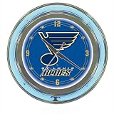 Trademark Poker NHL1400-SLB NHL St. Louis Blues Neon Clock - 14 inch Diameter