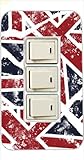 3ヶ口用 3口用 タイプ コンセント スイッチ カバー ジャケット ca596-1 国旗 ユニオンジャック イギリス国旗 カスタムカバー 交換用 3穴用 2穴用