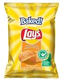 Baked Lays Potato Crisps, Cheddar & Sour Cream, 1.125-Ounce Large Single Serve Bags (Pack of 60)
