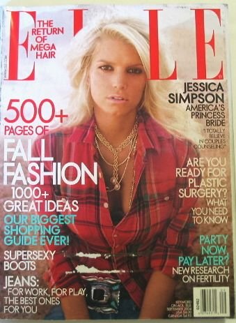 ELLE Magazine September 2004 Jessica Simpson cover